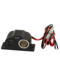 Wilson 30512V2USB Single 12 Volt Socket & Dual USB Direct Wire