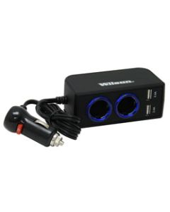 Wilson 3052224USBBL Dual 12V Socket & Dual USB Charger