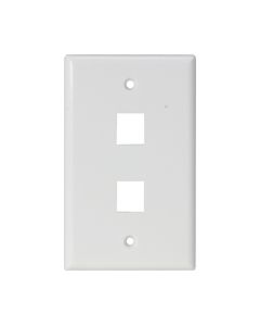 Steren 310-202 Standard 2 Port Keystone Wall Plate