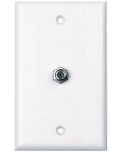 JVI Satellite Wall Plates-White-Single F81 Hi Frequency