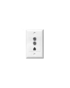 JVI Satellite Wall Plates-White-Dual F81 + Modular