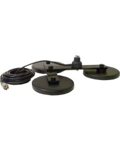 Pro Trucker PTMAG518-3 Triple 5" Magnet Mount with Coax-Black