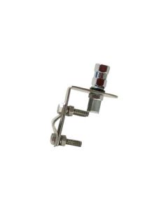 Pro Trucker PTRV1-SS Stainless Steel Single Groove Mirror Mount with SO-239 Stud Mount-No Packaging