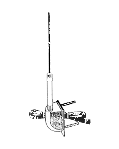 Everhardt SNGP-4-SM BK Black 4' No Ground Stainless Steel Antenna Kit