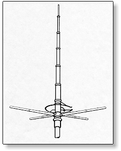 Maco V5000 5/8 Wave 5,000 Watt Ground Plane Antenna