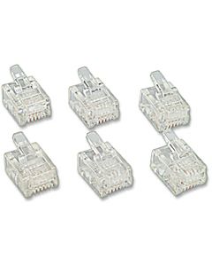 JVI 55-MLE4 Modular Plugs For Flat Line Telephone Cords 100/pack