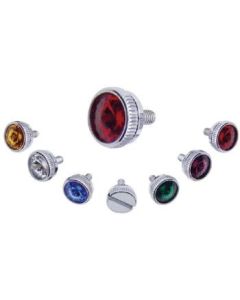 United Pacific 5MM Jeweled Mounting Knobs-21763 - Red