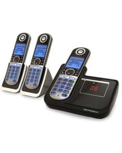 Motorola P1003 DECT 6.0 Cordless Phone with 3-Handsets and Digital Answering System