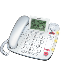Uniden CEZ260W Big Button Desktop Corded Caller ID Phone