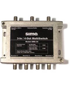 Sima SMS-34 3 In/4 Out Passive Satellite Multiswitch