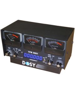 Dosy TFB-3001 1,000 Watt SWR/Mod/Watt Meter with Black Meters & Frequency Counter
