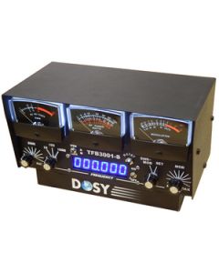 Dosy TFB-3001-S 3 Meter In-Line Wattmeter with Black Meters & Frequency Counter