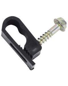 WMWCCDS Black Dual Cable Clip with Screw 100/pack